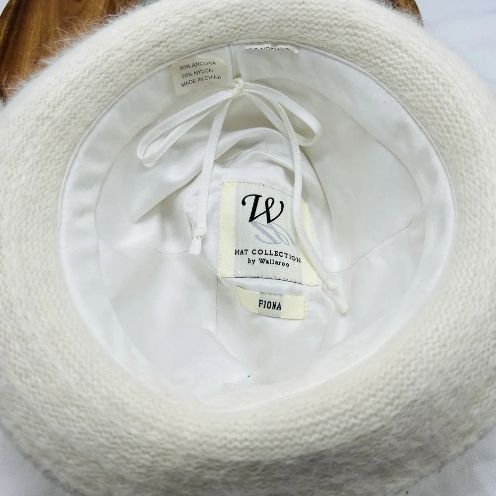 Wallaroo Fiona Cloche Fedora Bucket Hat SPF 50 Angora Blend Boho Cozycore Fuzzy
